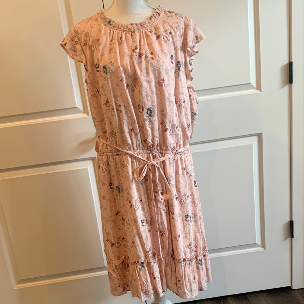 LOFT Peach Floral  Dress